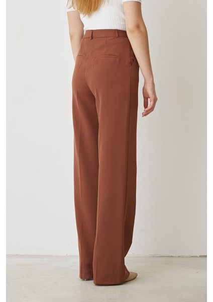 Retro Palazzo Pantolon-Kahve indirimleri