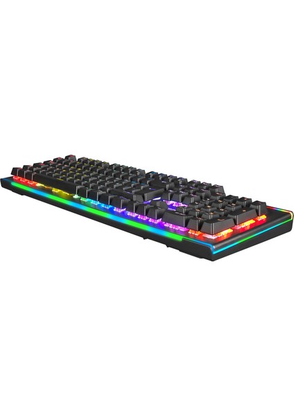 Gamebooster G906B Spectrum Rainbow Aydınlatmalı Bileklikli Mekanik Oyun Klavyesi (GB-G906B)