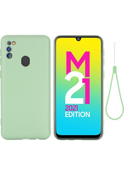 Samsung Galaxy M21 2021 Katı Renk Sıvı Silikon Damlamaya Dayanıklı Tam Kapsama Koruyucu Kılıf (Yurt Dışından) fiyatları
