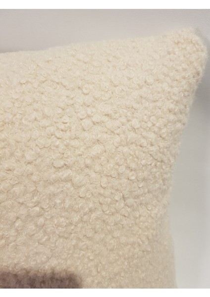 Özel Tasarım Krem Rengi Teddy Buklet Kırlent Kılıfı indirimleri