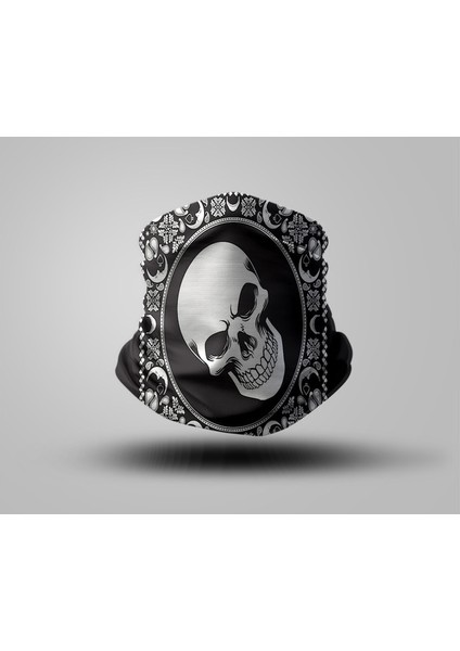 Mikro Fiber Taktiksel Fonksiyonel Outdoor Dikişsiz Boyunluk / / Bandana - Skull On Mirror
