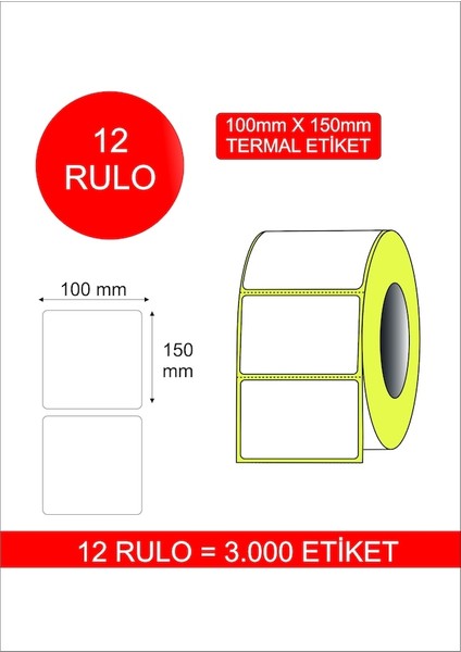 100X150 mm 500 Sarımlı Ecotermal