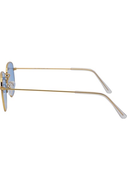 E102 Metal Geometrik Model Gold- Mavi Güneş Gözlüğü C2-Cat.3 modelleri