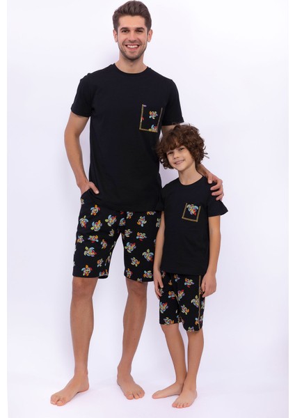 Love Turtles Siyah Erkek Çocuk Bermuda Takım fiyatları