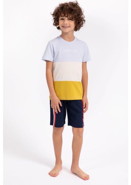 All You Need Is Family Gökyüzü Mavisi Erkek Çocuk Bermuda Takım modelleri