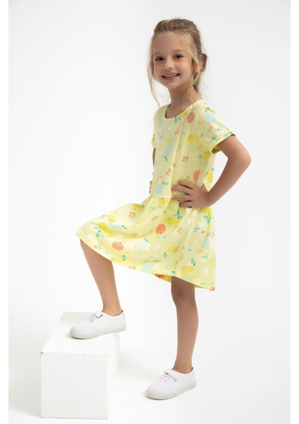 Fruits Açık Sarı Kız Çocuk Elbise fırsatları