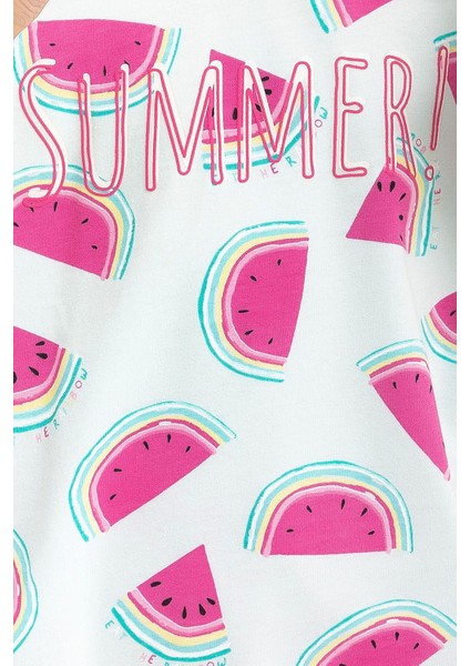 Watermelan Nil Mavisi Kız Çocuk Kapri Takım modelleri