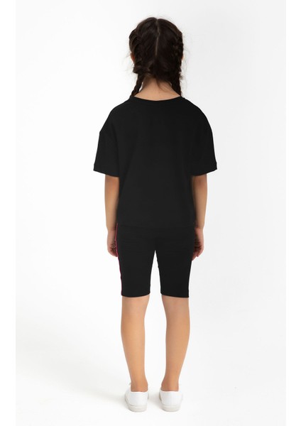 Newyork Siyah Kız Çocuk Bermuda Tayt Takım indirimleri