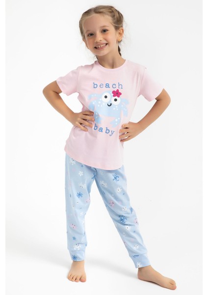 Beach Baby Açık Pembe Kız Çocuk Pijama Takımı fiyatları