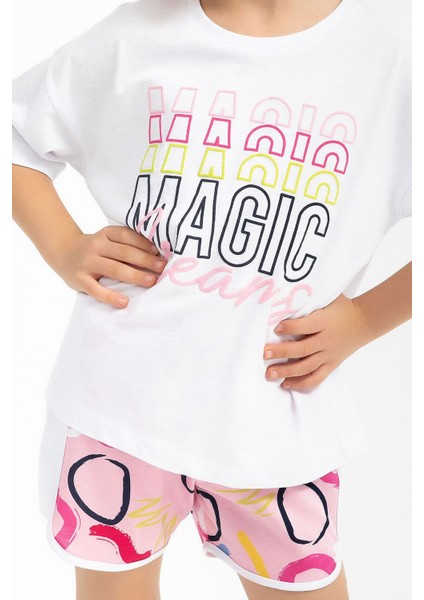 Magic Dream Beyaz Kız Çocuk Şort Takım fırsatları
