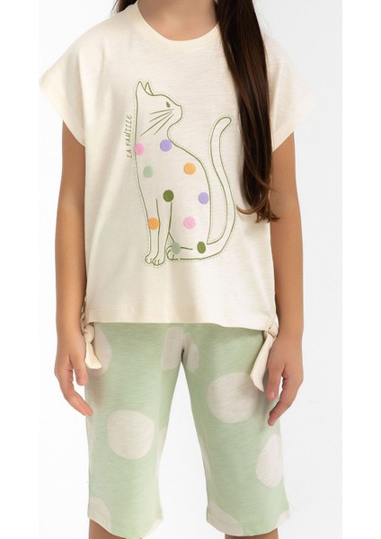 Cat Fil Dişi Kız Çocuk Kapri Takım fırsatları