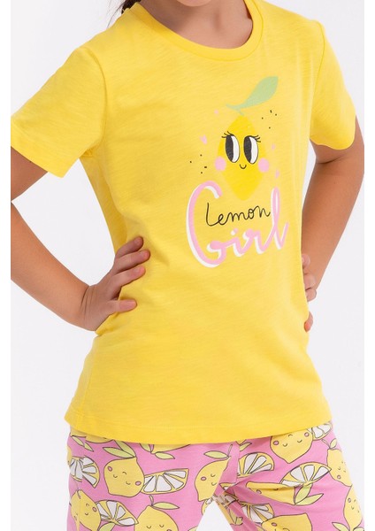 Lemon Girl Sarı Kız Çocuk Kapri Takım fırsatları