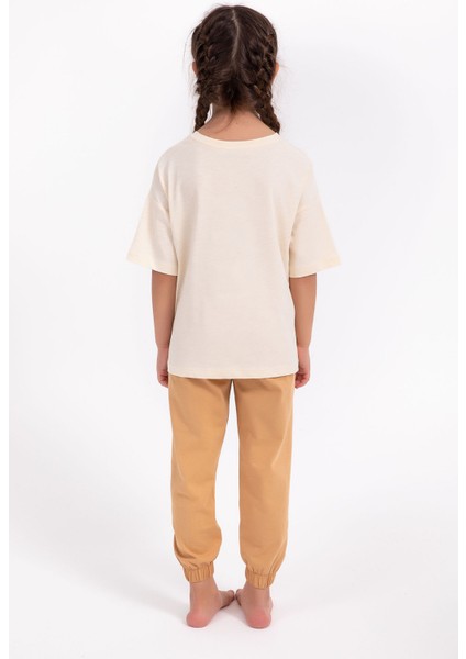 Color Fildişi Salaş Kız Çocuk Pijama Takımı