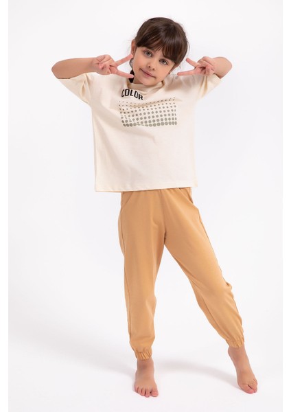 Color Fildişi Salaş Kız Çocuk Pijama Takımı modelleri