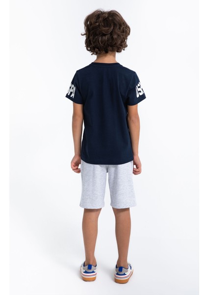 Klasik Lacivert Erkek Çocuk Bermuda Takım indirimleri
