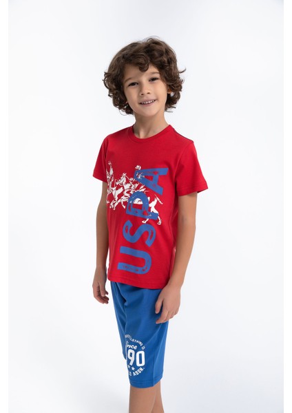 Authentic Clothing Kırmızı Erkek Çocuk Kapri Takım fırsatları
