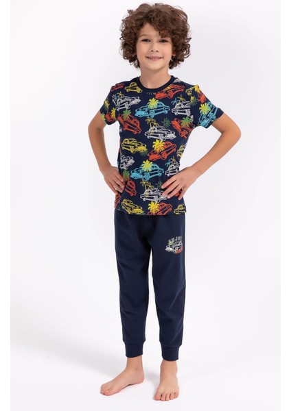 Enjoy Summer Lacivert Erkek Çocuk Pijama Takımı