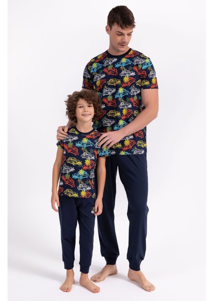 Enjoy Summer Lacivert Erkek Çocuk Pijama Takımı