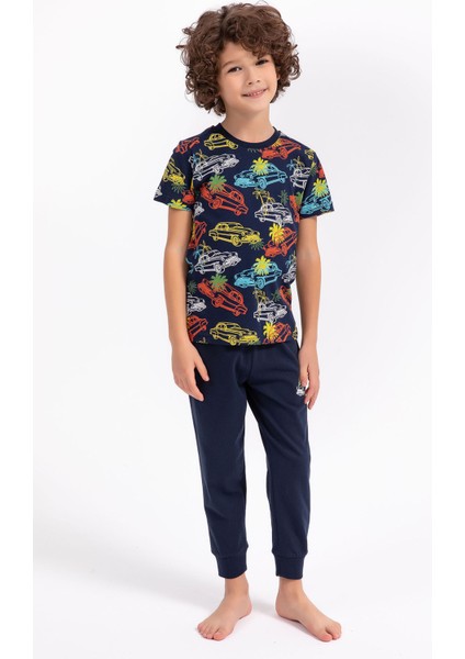 Enjoy Summer Lacivert Erkek Çocuk Pijama Takımı