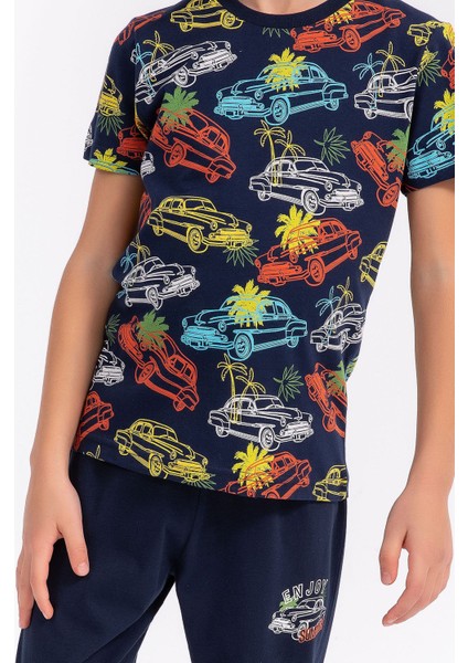 Enjoy Summer Lacivert Erkek Çocuk Pijama Takımı