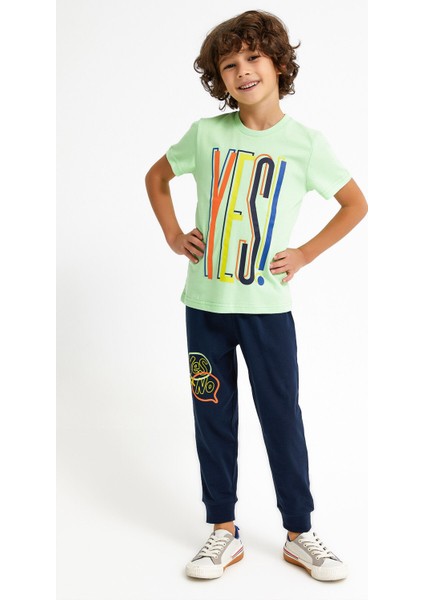 Yes Mint Erkek Çocuk Pijama Takımı
