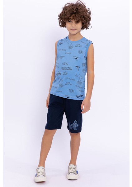 Surf Rider Beach Indigo Erkek Çocuk Bermuda Takım modelleri