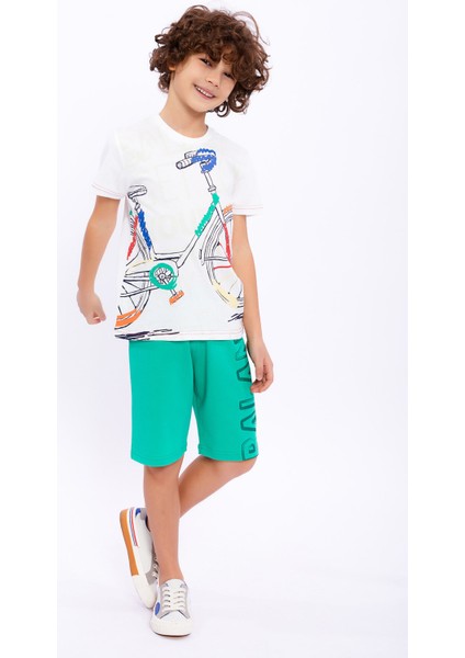 Bike Krem Erkek Çocuk Bermuda Takım modelleri