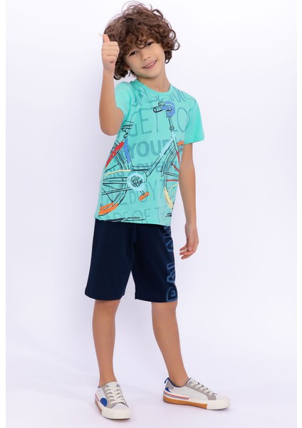 Bike Su Yeşili Erkek Çocuk Bermuda Takım fırsatları