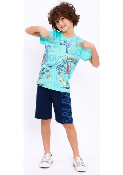Bike Su Yeşili Erkek Çocuk Bermuda Takım indirimleri