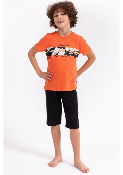 Original Code Turuncu Erkek Çocuk Kapri Takım modelleri