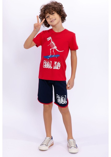 Cool Kid Kırmızı Erkek Çocuk Bermuda Takım fiyatları