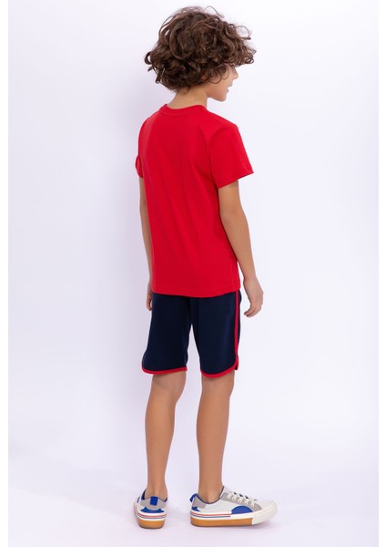 Cool Kid Kırmızı Erkek Çocuk Bermuda Takım indirimleri