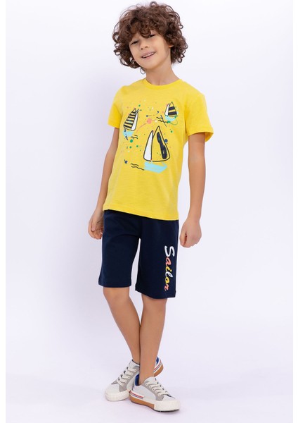 Sailor Sarı Erkek Çocuk Bermuda Takım