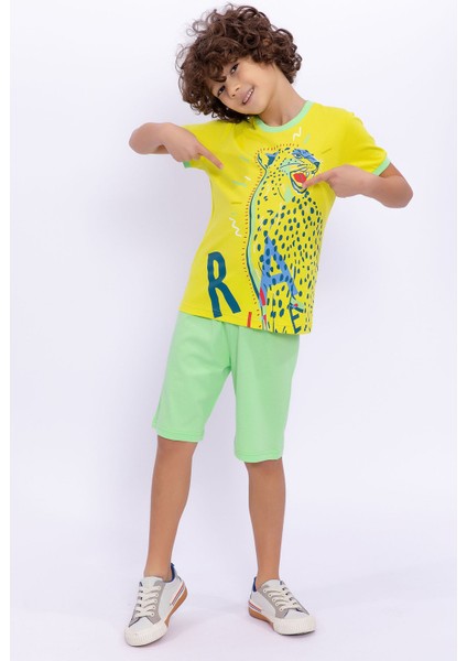 Rale Limon Sarısı Erkek Çocuk Bermuda Takım fiyatları
