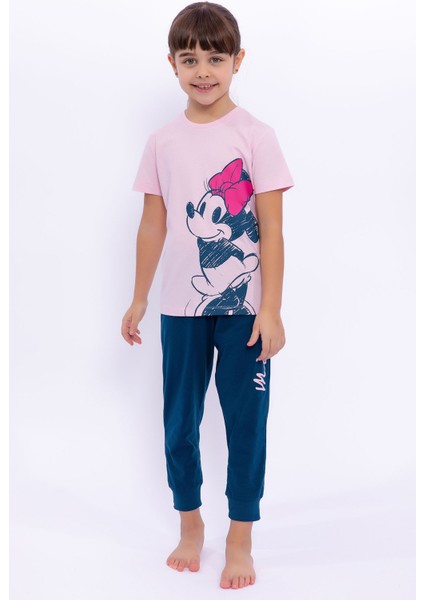 Açık Pembe Kız Çocuk Pijama Takımı