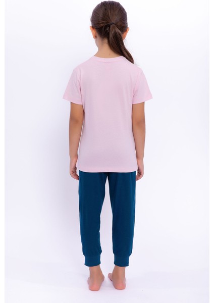 Açık Pembe Kız Çocuk Pijama Takımı