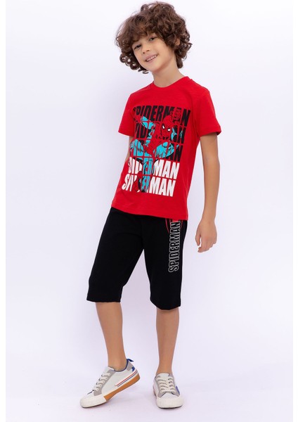 Kırmızı Erkek Çocuk Kapri Takım