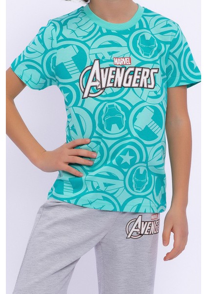 Avengers L Nil Yeşili Erkek Çocuk Bermuda Takım modelleri