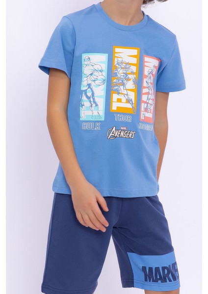Avengers Marvel Indigo Erkek Çocuk Bermuda Takım modelleri