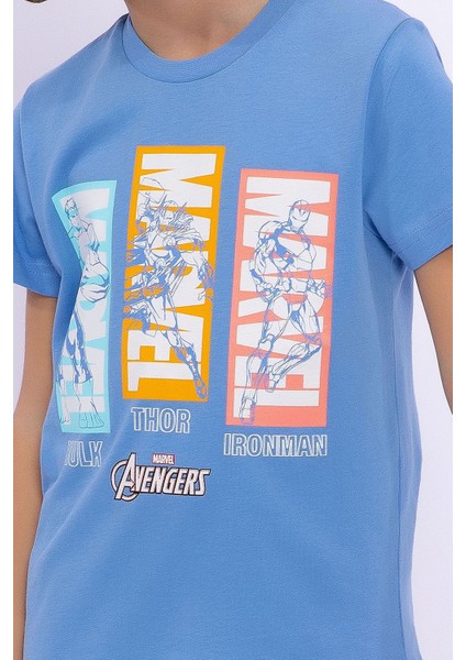 Avengers Marvel Indigo Erkek Çocuk Bermuda Takım fırsatları