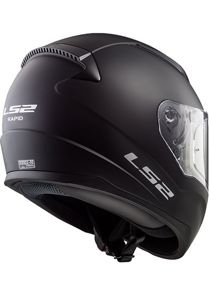 Rapid Mat Siyah Kask