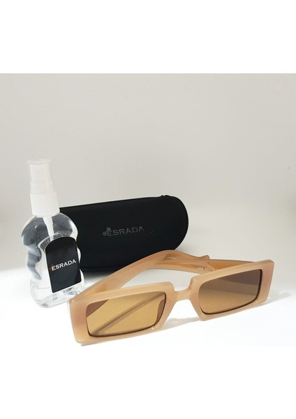 Açık Kahve Dikdörtgen Kadın Güneş Gözlüğü 1002 05 fırsatları