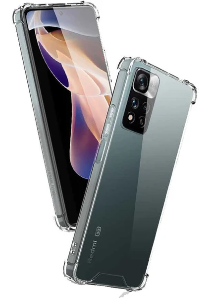 Xiaomi Redmi Note 11 Pro Kılıf Şeffaf Nitro Anti Shock Kapak Renksiz