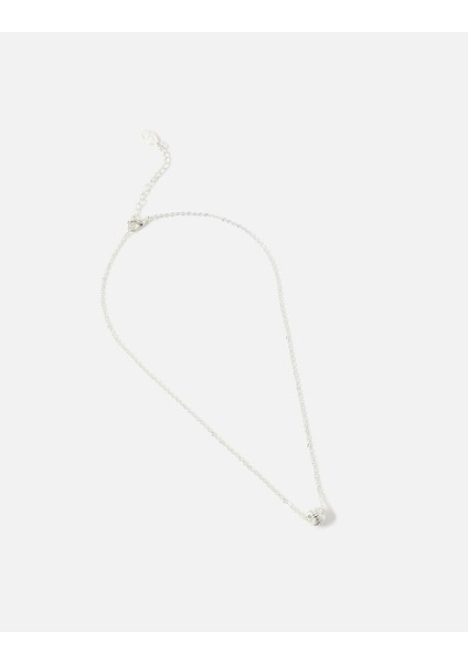 Top Kolye Ucu Kolye Gümüş