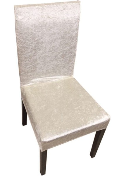 Koyu Kahverengi Kadife Sandalye Kılıfı Örtüsü 6Li