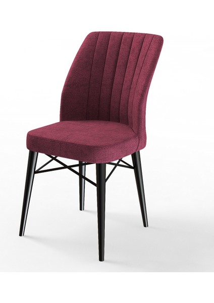 Concept Eva Serisi Mutfak Masa Takımı, Açılabilir 80X132 Mdf Siyah Mermer Desen Masa ve 4 Sandalye