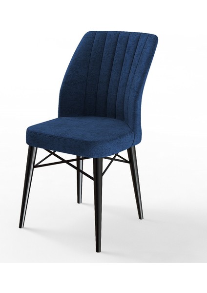 Concept Eva Serisi Mutfak Masa Takımı, Açılabilir 80X132 Mdf Siyah Mermer Desen Masa ve 4 Sandalye