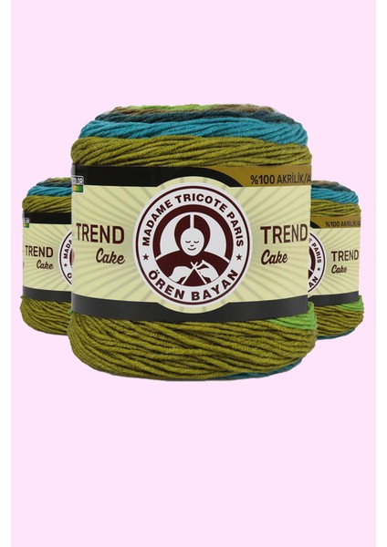 3 Adet Trend Cake Batik Ebruli El Örgü Ipi 630