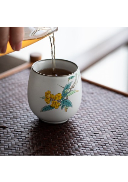 1 Adet Çin Seramik Çay Kupası Beyaz Porselen Kung Fu Bardaklar Kolu ile Drinkware Şarap Kahve Kupa Teacup Toptan | Teacups (Pipa)