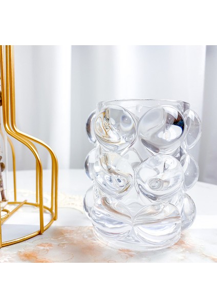 Kristal Cam Boncuk Makyaj Fırça Tutucu Kalem Kalem Saklama Kupası Kozmetik Araçları Organizatör | Makyaj Organizatörleri modelleri